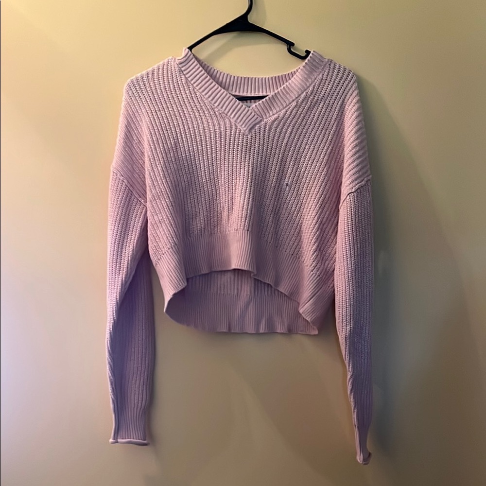 Aeropostale Light Pink/purple Cropped Knit Sweater. Size XS. NWT